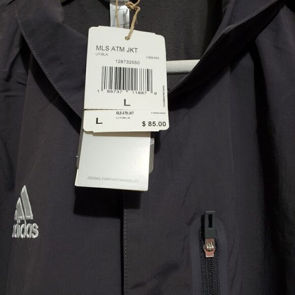 adidas Mens Sz Large MLS Anthem Jacket Utility/Black  HB8486 NWT - Picture 7 of 10